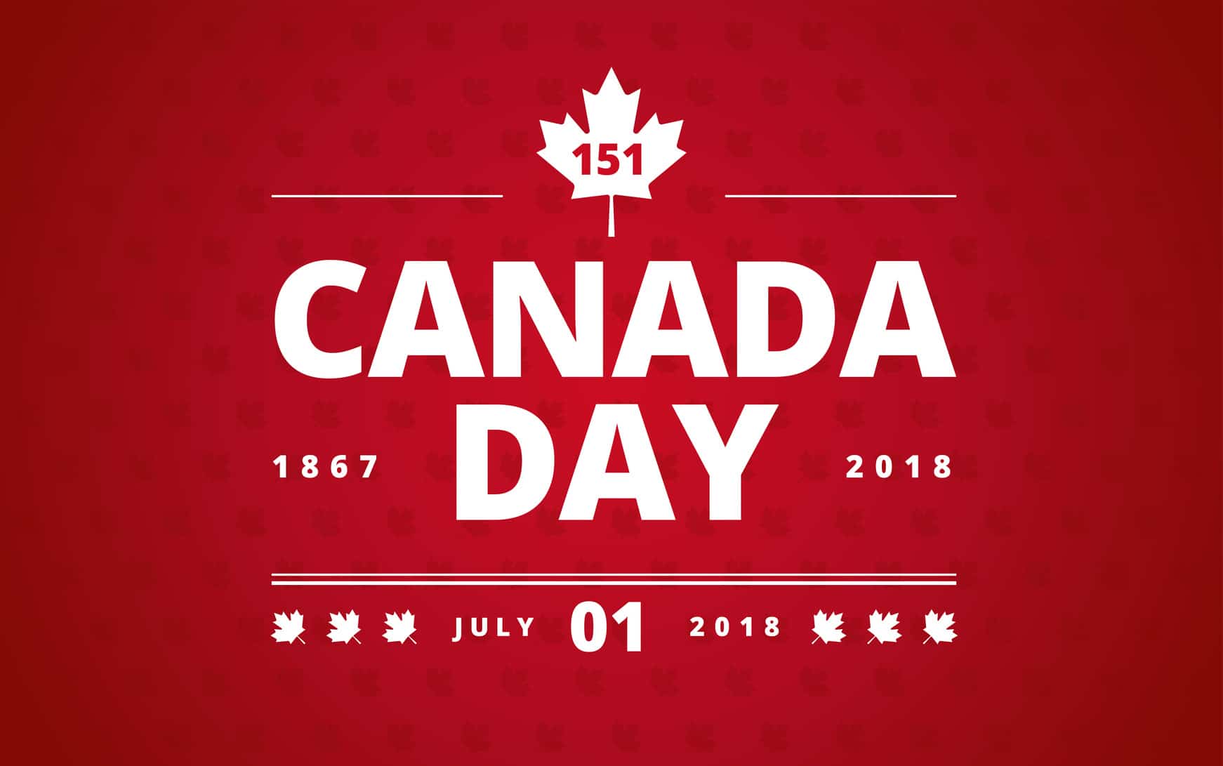 Canada Day greeting card red background – Canada Day typography design, Canada maple leaf vector